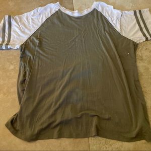 Green and white shirt